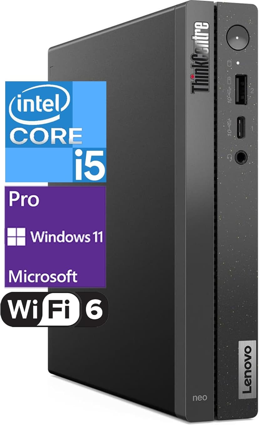 Lenovo ThinkCentre Tiny 50q Intel Octa Core i5-13420H (Beats Intel i7-1260P), 16GB RAM, 512GB NVMe, DisplayPort, HDMI, WiFi 6 + BT, RJ-45, W11P, Business Desktop