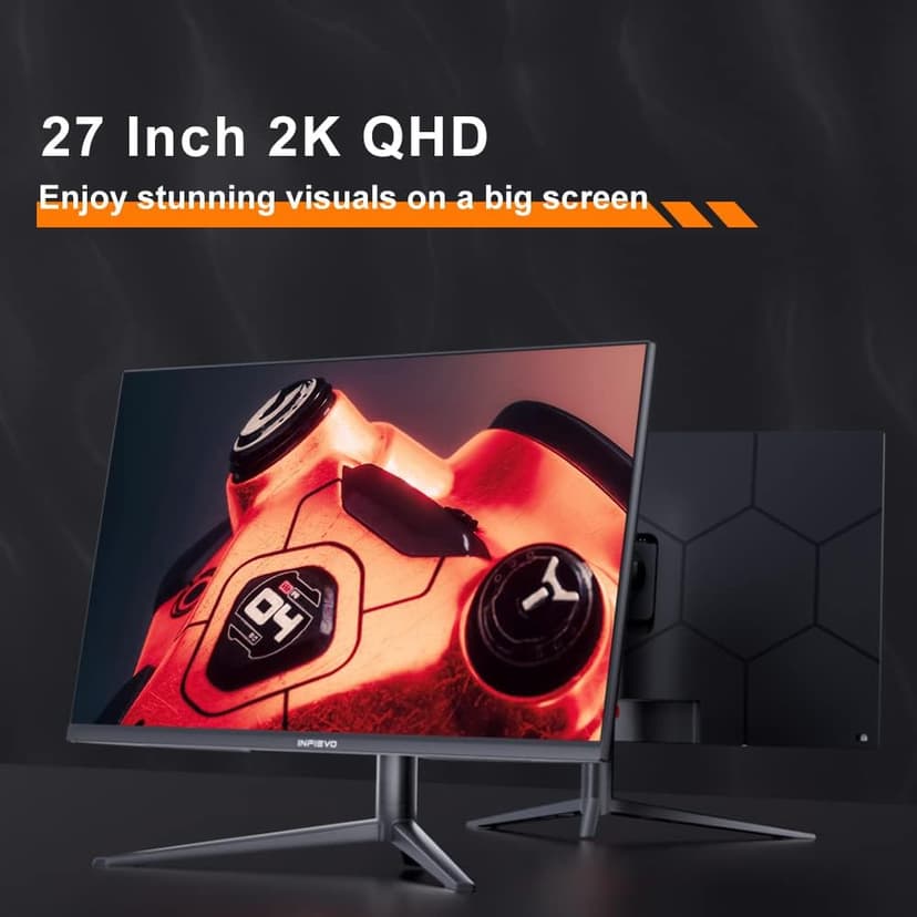 Gaming Monitor 27 Inch QHD 1440P Computer Monitor 165Hz VA 1ms Built-in Speakers, FreeSync, Ultra-Thin PC Monitor, VESA Compatible, Tilt Adjustable, Liftable Stand, Eye Care, HDMI X2 /DP