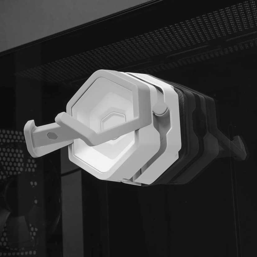 Cooler Master MasterAccessory GEM White Magnetized Multi-Surface Mounting Gaming Storage, Peripherals, Gamepads, Headsets, VR Headsets, Mobile Phones, Rubberized Protective Arms (MCA-U000R-WPHK00)