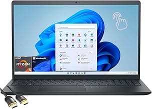 Dell Inspiron 15 Business Laptop, 15.6" FHD Touchscreen Display, AMD 6-Core Ryzen 5-7530U (Beat i7-11600H), 64GB RAM, 1TB PCIe SSD, WiFi, Bluetooth, USB-C, Webcam, HDMI, PDG HDMI Cable, Win 11 Pro