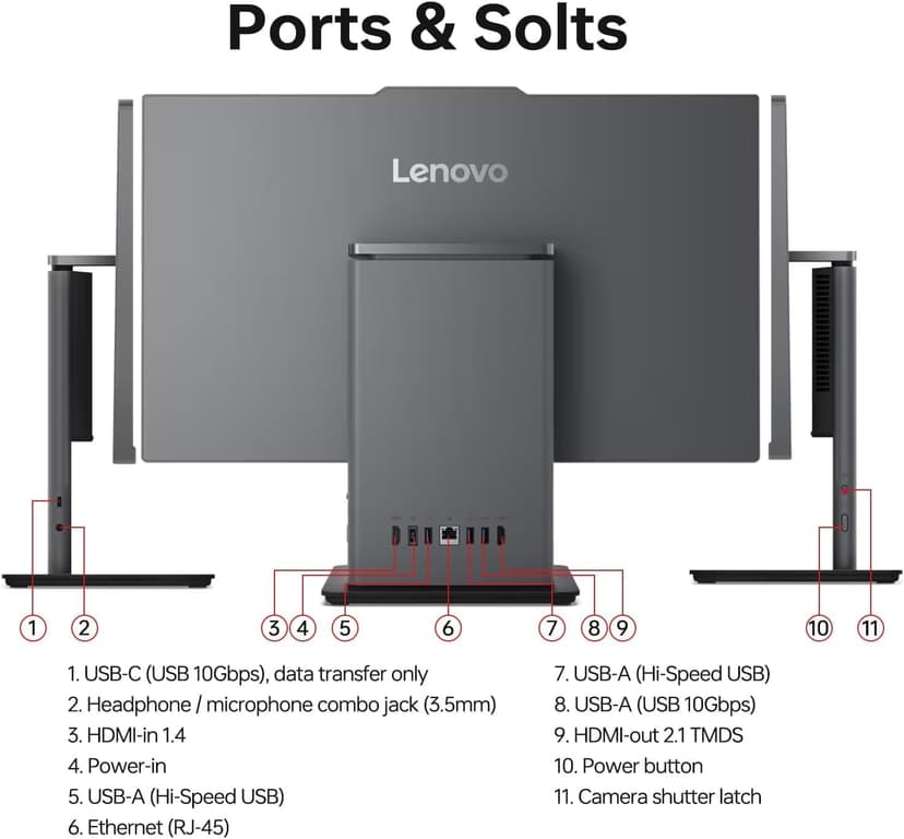 Lenovo ThinkCentre All-in-One Business Computer, 23.8" FHD Display, 13th Gen Intel 6-Core Processor, 32GB DDR5 RAM, 1TB PCIe SSD, Wi-Fi 6, HDMI, USB-C, Webcam, Windows 11 Pro