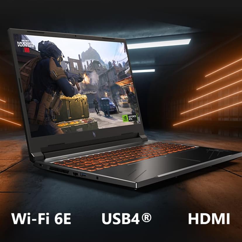 acer Nitro V Gaming Laptop | AMD Ryzen 7 8845HS Octa-Core AI Capable Processor | NVIDIA GeForce RTX 4060 GPU | 16" WUXGA IPS 165Hz Display | 16GB DDR5 | 1TB Gen 4 SSD | Wi-Fi 6E | ANV16-41-R5J0
