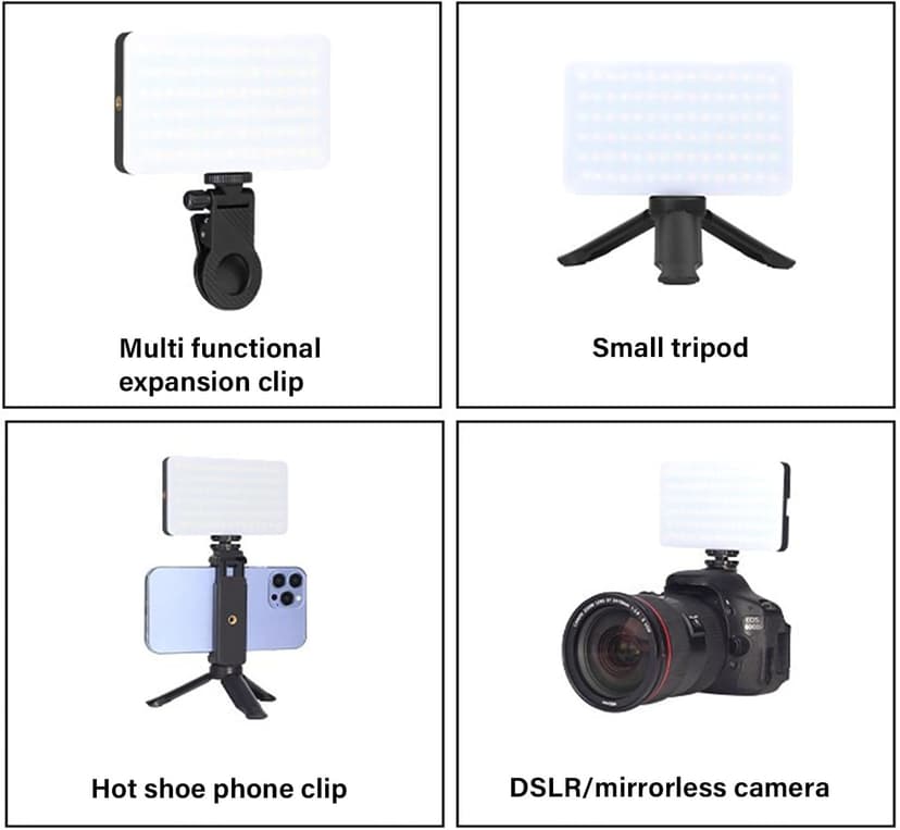 Rechargeable LED Fill Light Portable Pocket Designs Video Light Camera Light For Cell Phones Laptops Makeup Videos