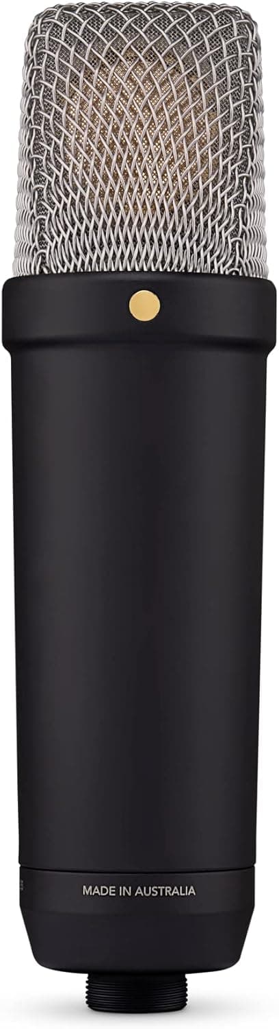RØDE NT1 5th Generation Large-diaphragm Studio Condenser Microphone with XLR and USB Outputs, Shock Mount and Pop Filter for Music Production, Vocal Recording and Podcasting (Black)