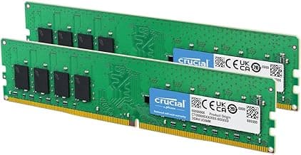 Crucial 16GB DDR4 RAM Kit (2x8GB), 2400MHz (PC4-19200) CL17 UDIMM 288-Pin Unbuffered Desktop Memory, Compatible with 13th Gen Intel Core and AMD Ryzen 7000 - CT2K8G4DFS824A