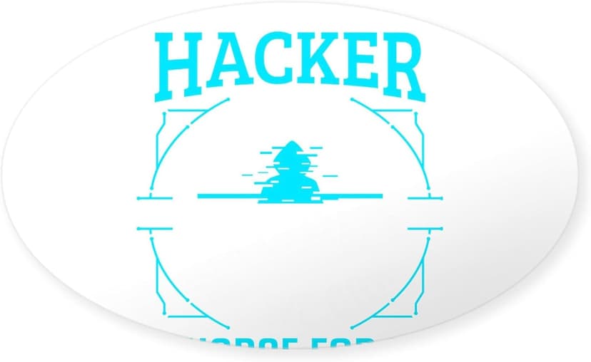 CafePress Cybersecurity Computer Hacking Ethical Hac Sticker Oval Car Bumper Sticker
