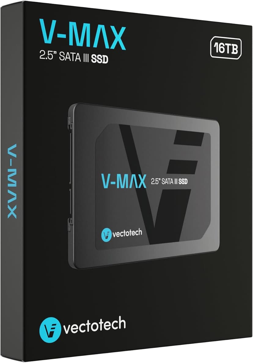 V-MAX 16TB Internal SSD SATA III 6 Gb/s 3D NAND TLC 2.5"/7mm Solid State Drive, up to 550MB/s