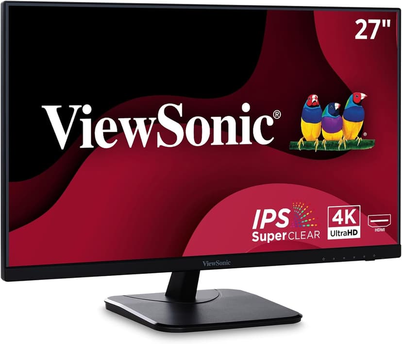 ViewSonic VA2756-4K-MHD 27 Inch IPS 4K Monitor with Ultra-Thin Bezels, HDMI and DisplayPort Inputs for Home and Office