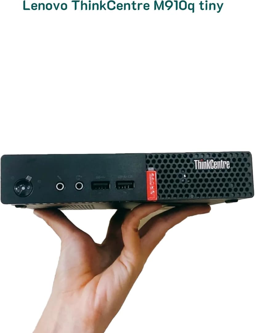 Lenovo ThinkCentre M910q Tiny Desktop Computer Windows 11 Pro - Intel Core i5-6500T 2.5GHz, 16 GB RAM, 256GB SSD, USB 3.0, DisplayPort, WiFi, BT Mini PC (Renewed)