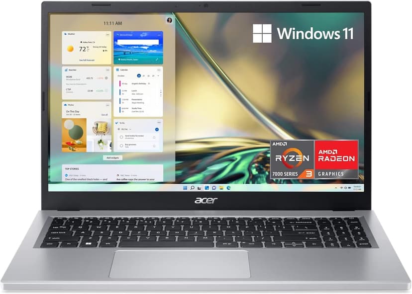 Acer Aspire 3 A315-24P-R7VH Slim Laptop | 15.6" Full HD | AMD Ryzen 3 7320U Quad-Core | AMD Radeon Graphics | 8GB LPDDR5 | 128GB NVMe SSD | Wi-Fi 6 | Windows 11 Home