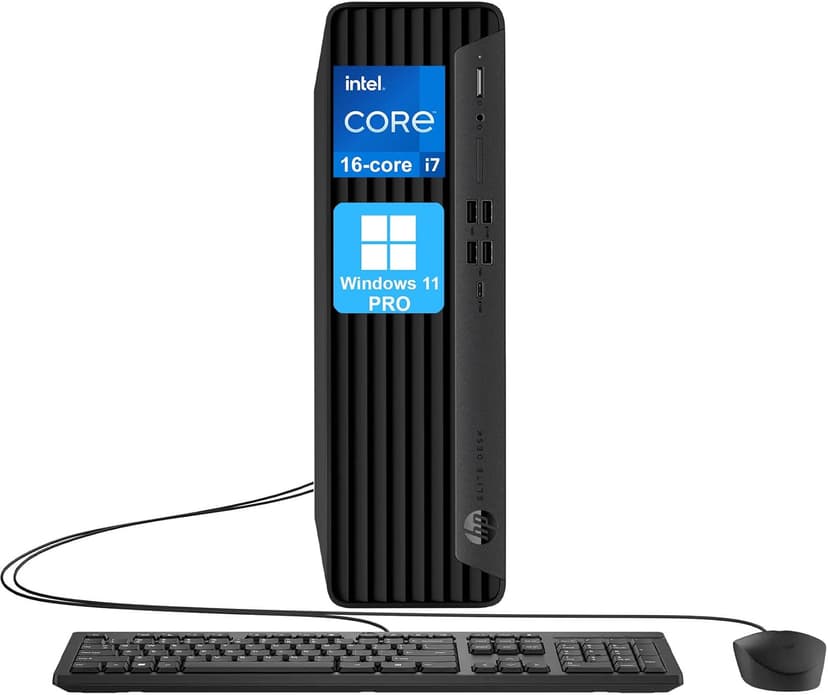 HP Elite Desk 600 G9 SFF Business Desktop Computer, 16-core Intel Core i7-13700 Processor, 64GB DDR5, 1TB SSD, 2 Display Port + 1 HDMI, WiFi, RJ-45, Wired KB& Mouse, Windows 11 Pro