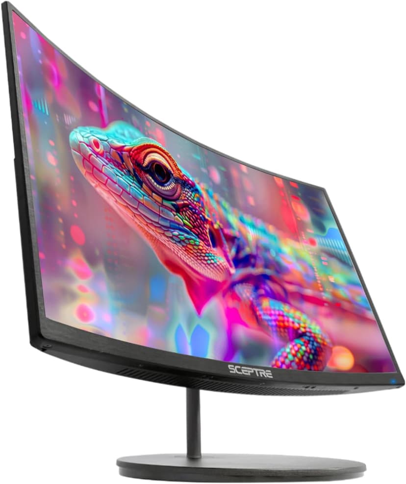 Sceptre Curved 27" FHD 1080p 75Hz LED Monitor HDMI VGA Build-In Speakers, EDGE-LESS Metal Black 2019 (C275W-1920RN)