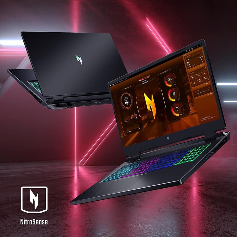 Acer Nitro 17 Gaming Laptop | AMD Ryzen 5 8645HS Hexa-Core AI Capable Processor | NVIDIA GeForce RTX 4050 Laptop GPU | 17.3" FHD IPS 165Hz Display | 16GB DDR5 | 512GB SSD | Wi-Fi 6E | AN17-42-R61S