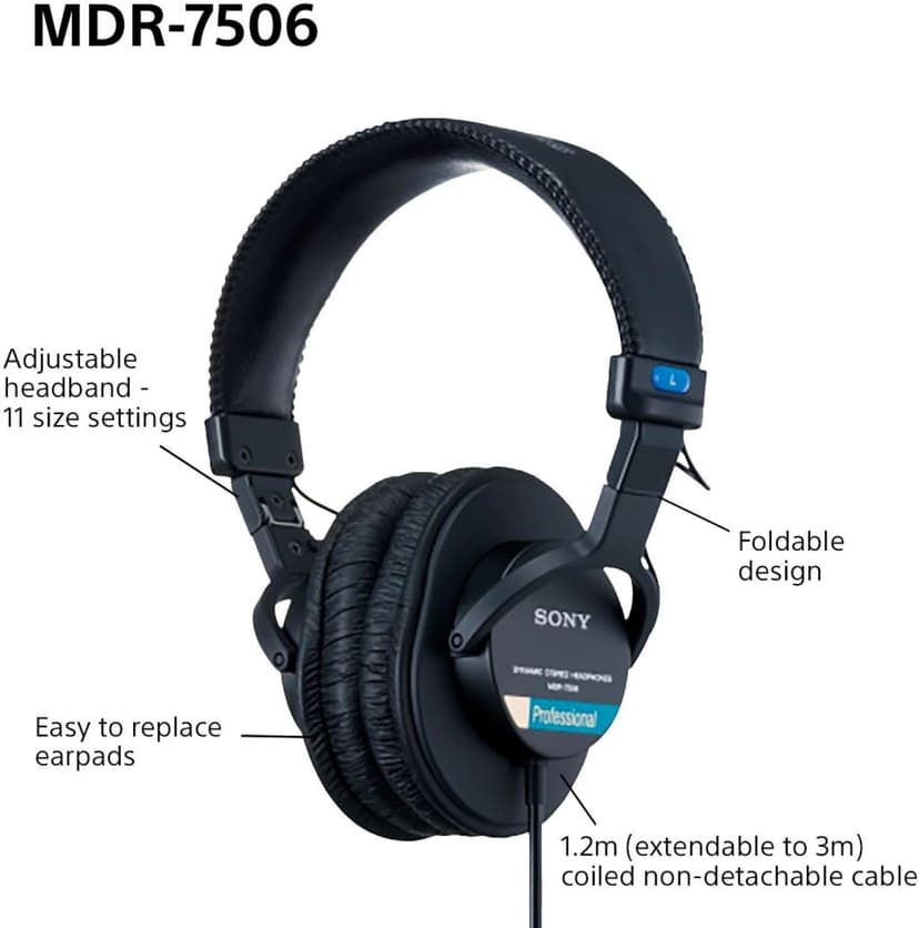 Sony MDR7506 Professional Large Diaphragm Headphone