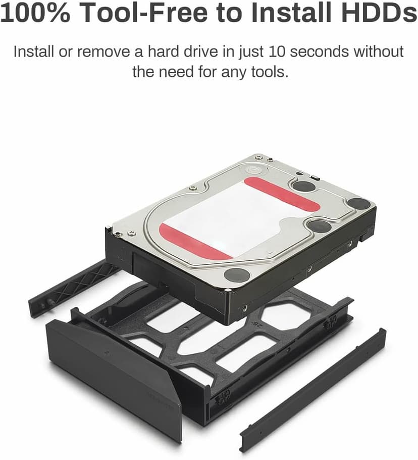 TERRAMASTER F2-424 NAS Storage 2Bay - N95 Quad-Core CPU, 8GB DDR5 RAM, 2.5GbE Port x 2, Network Attached Storage with High Performance (Diskless)