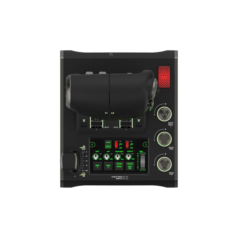 Turtle Beach VelocityOne Flightdeck Universal HOTAS Simulation System Joystick & Throttle for Air & Space Combat Simulation For Windows 10 & 11 PCs – Touch Display & Buttons, 139 Programmable Controls