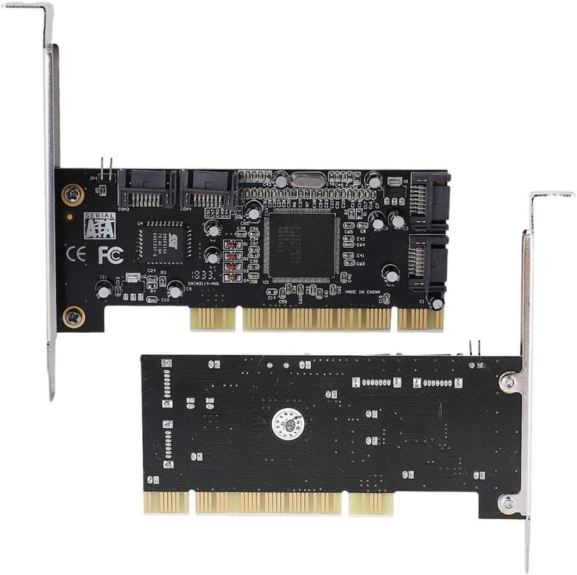 EBTOOLS PCI to 4 Port SATA RAID Card, 1.5Gbps Sil3114 Computer Internal Chipset RAID Controller Card, Support for 98SE/Me/2000/XP/NT 64 bit/Vista/Linux/Netware OS