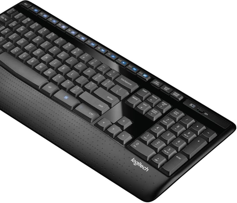 Logitech K345 Wireless Keyboard - Full-Sized Keyboard with Palm Rest, 2.4 GHz Wireless USB Receiver - for PC, Laptop
