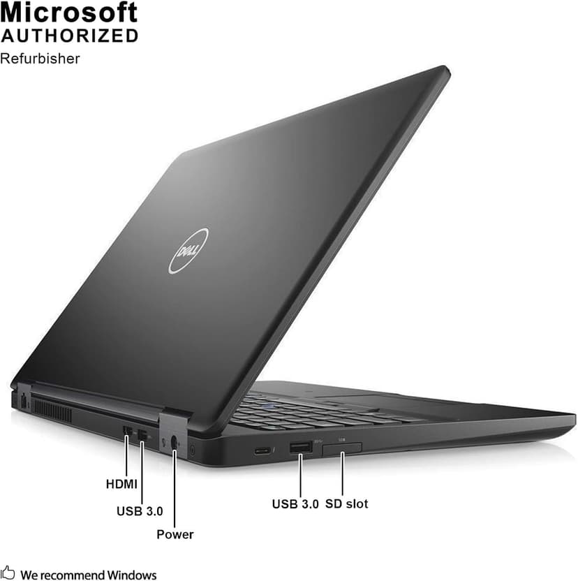 Dell Latitude 5580 HD 15.6 Inch Business Laptop Notebook PC (Intel Core i5-6300U, 8GB Ram, 256GB SSD, Camera, WiFi, HDMI, Type C Port) Win 10 Pro with Numeric Keyboard (Renewed)