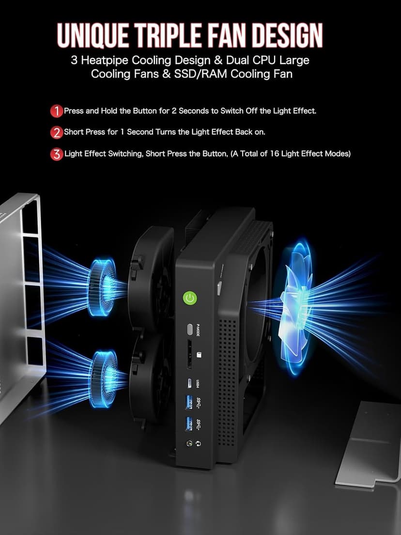 GMKtec AI Mini PC Ryzen Al Max+ 395 (up to 5.1GHz) Mini Gaming Computers, 128GB LPDDR5X 8000MHz (16GB*8) 2TB PCIe 4.0 SSD, Triple Screen 8K Display, WiFi 7 & USB4, SD Card Reader 4.0 EVO-X2