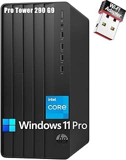 HP Tower Business Desktop Computer, 13th Gen Intel 4-Core Processor (Beat i5-12400), 32GB DDR4 RAM, 1TB PCIe SSD, WiFi Adapter, RJ-45, HDMI, VGA, KB & Mouse, Windows 11 Pro