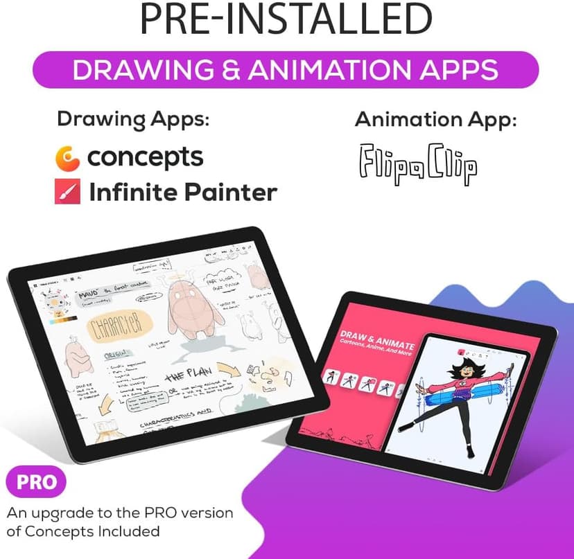 PicassoTab X Drawing Tablet • No Computer Needed • Drawing Apps & Tutorials • 4 Bonus Items • Stylus Pen • Portable • Standalone • 10 Inch Screen • Best Gift for Beginner Digital Graphic Artist • PCX