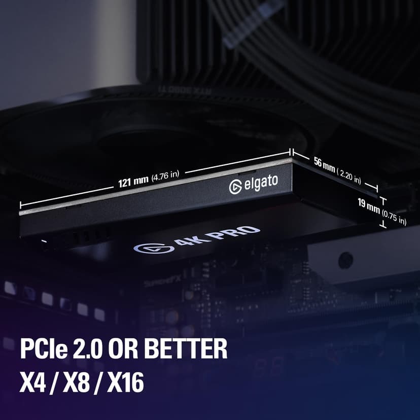 Elgato 4K Pro, Internal Capture Card: 8K60 Passthrough/4K60 HDR10 with Ultra-Low Latency on PS5 Pro, Xbox Series S, Nintendo Switch 2, for Streaming & Recording, Works with PC and Dual PC Setups