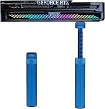 GPU Support Bracket, Graphics Video Card Brace with Height Adjustable, Anti Sag Holder for Universal Graphics Card Sag, GPU Stand with Magnet and Rubber Pad, Blue