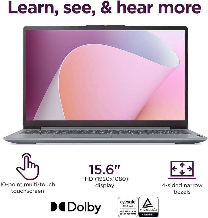 Lenovo IdeaPad Slim 3 Linux Laptop, 15.6" FHD Touchscreen Laptop, 8-Core AMD Ryzen 7 5825U, 16GB RAM, 512GB SSD, Keypad, SD Card Reader, Stylus Pen + External Portable SSD + USB Hub, Linux Ubuntu OS