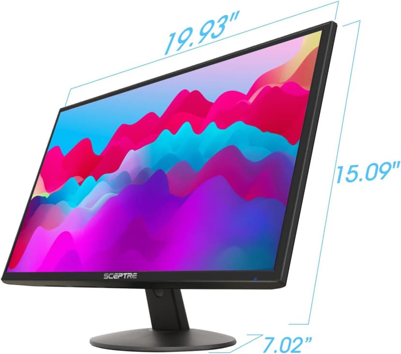 2 Pack - 22 Inch Monitor FHD 1920 x 1080 Computer Monitor, VESA Mount, Tilt, VGA and HDMI x2, Professional and Gaming Monitor – 2 Pack, MACHINE BLACK, 2PACKE225W-19203RT