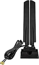 Eightwood WiFi 6E Antenna Tri-Band 6GHz 5GHz 2.4GHz RP-SMA WiFi Antenna Magnet Mount Base for PC Desktop Computer Motherboard WiFi Bluetooth Card Wireless Router
