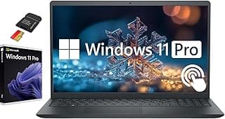 Dell Inspiron 15.6" FHD Touchscreen Business & Student Laptop, 64GB RAM 2.5TB Storage (2TB SSD+512GB SD Card), 8-Cores AMD Ryzen 7, Windows 11 Pro Laptop with Microsoft Office Included, Black