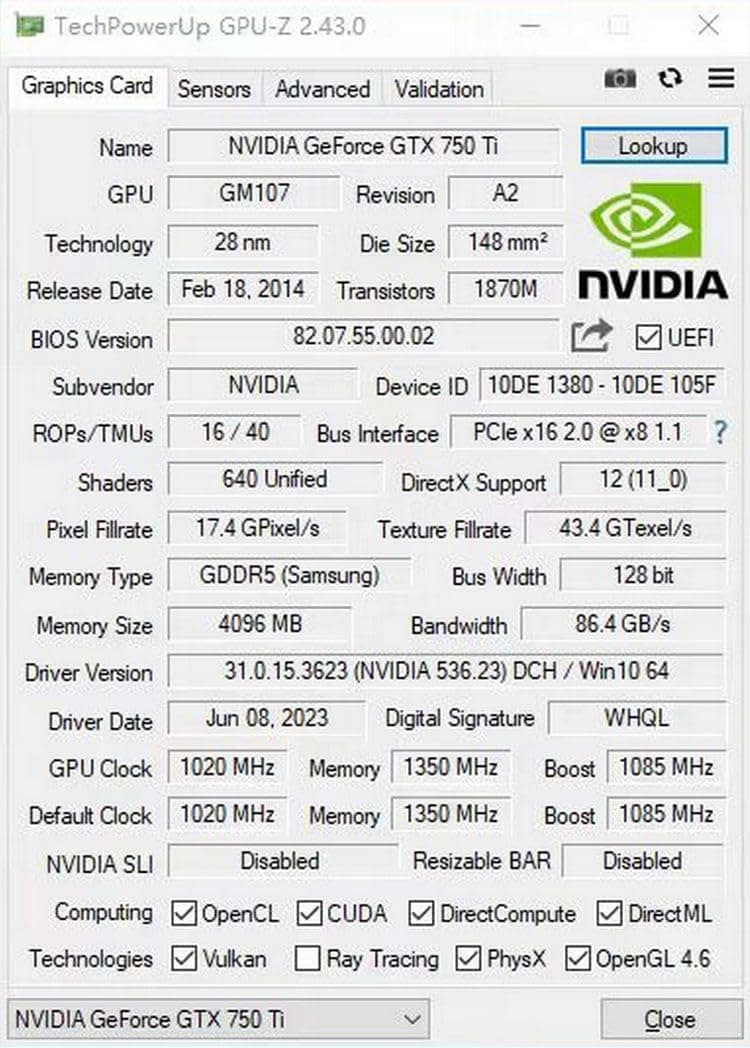 GTX 750 Ti 4GB GDDR5 Graphics Card, Faster Than RX 550, GT1030, 4X Than GT 730, 7X Than GT 710 128-Bit PCI Express 3.0x16 DirectX 12 CUDA 640 NO Power Cable Needed HDMI/DVI/VGA