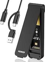 FIDECO M.2 NVMe SSD Enclosure, USB 3.2 Gen 2 to PCIe NVMe Adapter, Sandwich Style Design, Tool-Free Installation, Support UASP and Trim