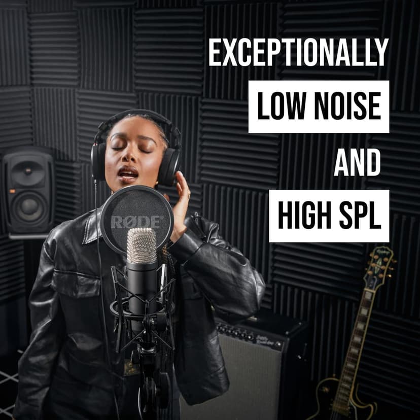 RØDE NT1 Signature Series Condenser Microphone with SM6 Shockmount and Pop Filter - Black