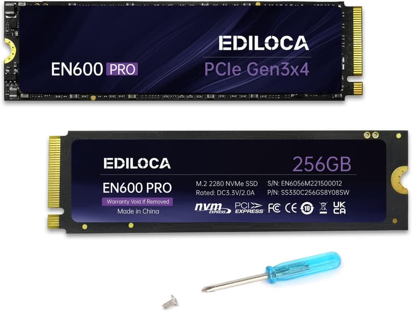 EN600 PRO SSD 256GB PCIe 3.0 Gen 3x4, NVMe M.2 2280, Up to 2800MB/s, Internal Solid State Drive, SLC Cache 3D NAND TLC, Graphene Cooling Sticker, Storage for PC, Desktop and Laptops