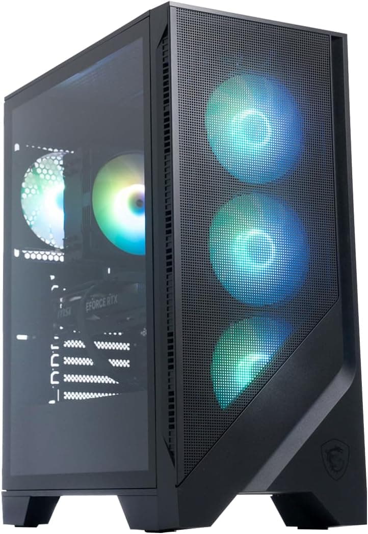 MSI Codex R2 Gaming Desktop: Intel Core i5-14400F, Geforce RTX 4060, 16GB DDR5, 1TB m.2 NVMe SSD, 80+ Gold PSU, WiFi, Keyboard & Mouse, DIY Friendly, Windows 11 Home: A14NUC5-232US