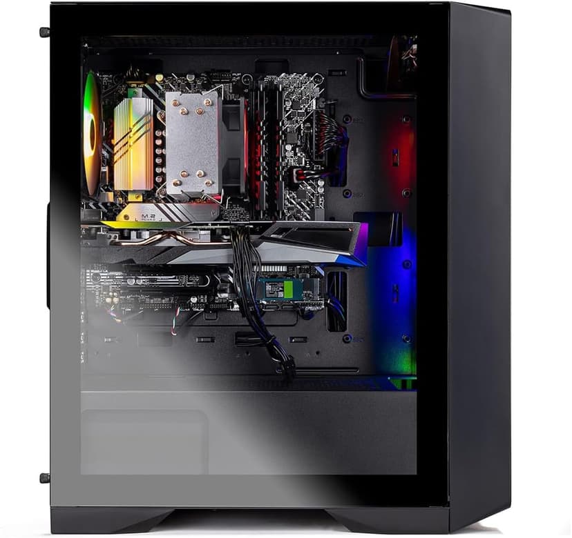 Skytech Nebula Gaming PC Desktop, Ryzen 7 7700 3.8 GHz (5.3GHz Turbo), NVIDIA RTX 5060 8GB, 1TB NVMe SSD, 16GB DDR5 RAM 6000, 650W Gold PSU, Wi-Fi, Win 11