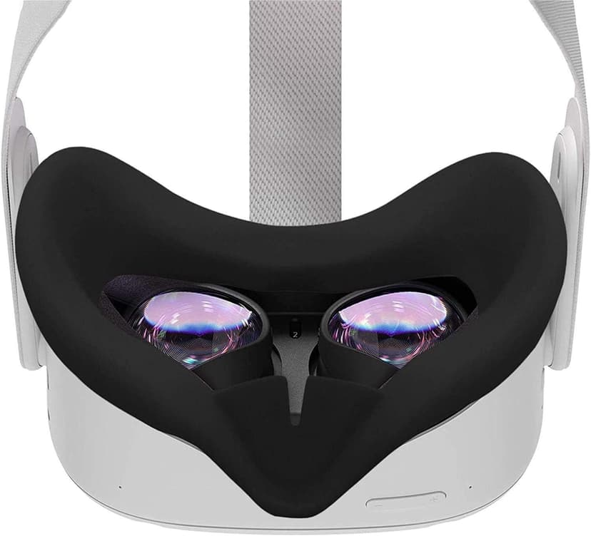 RGEEK VR Silicone Face Cover for Quest 2, Sweat-Proof Lightproof Non-Slip Washable Replacement Face Pads for Quest 2 Accessories
