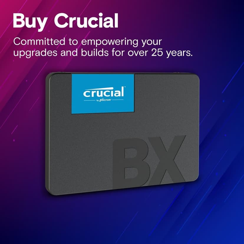 Crucial BX500 480GB 3D NAND SATA 2.5-Inch Internal SSD, up to 540MB/s - CT480BX500SSD1