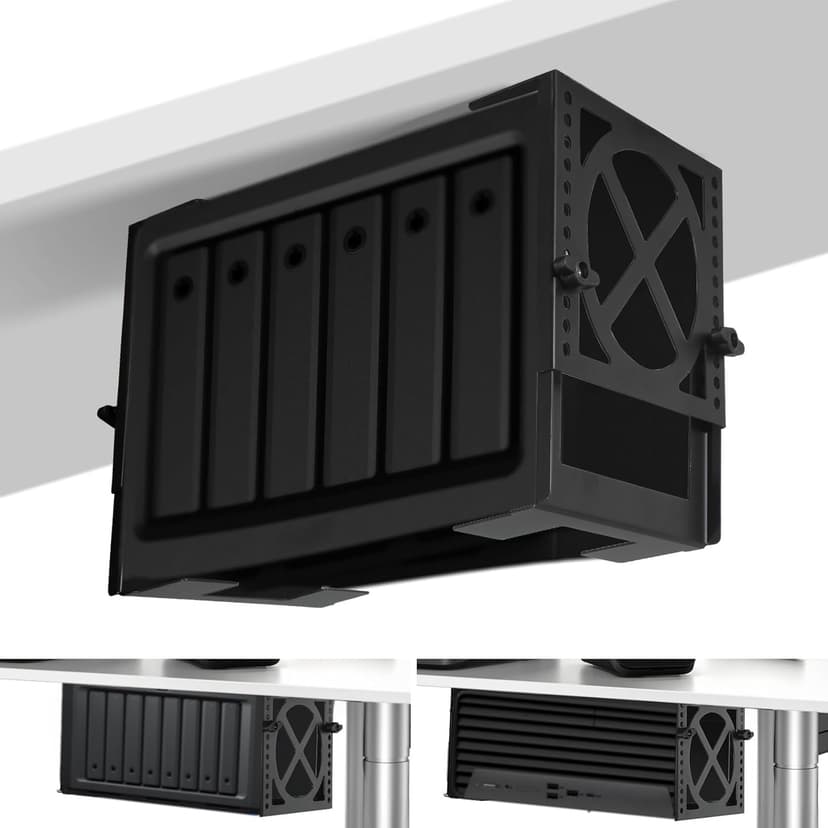Frejia Adjustable Under Desk PC,NAS Mount Bracket Holder,Compatible with Desktop NAS,UPS,CPU,Small Form Factor Desktop Tower,Xbox Seriesx,OptiPlex7000/7010,Height 4.2-8IN