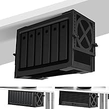 Frejia Adjustable Under Desk PC,NAS Mount Bracket Holder,Compatible with Desktop NAS,UPS,CPU,Small Form Factor Desktop Tower,Xbox Seriesx,OptiPlex7000/7010,Height 4.2-8IN