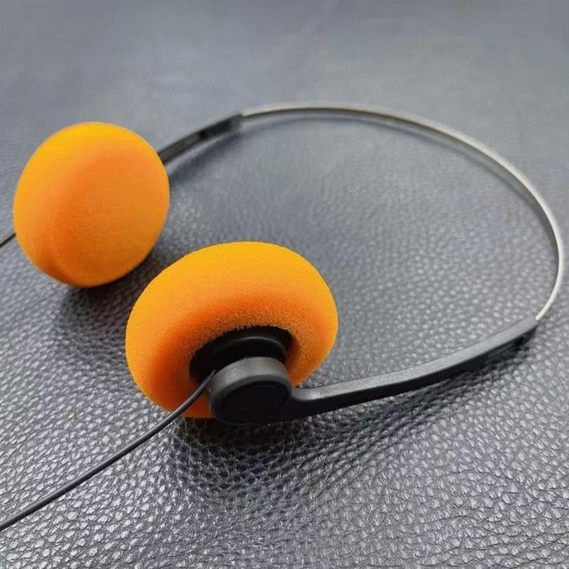 Retro Over-Ear Headphone,Vintage Feelings Underwire Headphones,Retro Lightweight Earphones,Hi-Fi Stereo Earphone Headset,Headphone,for Most Mobile Phones Playback Pevices Headphones (Orange)