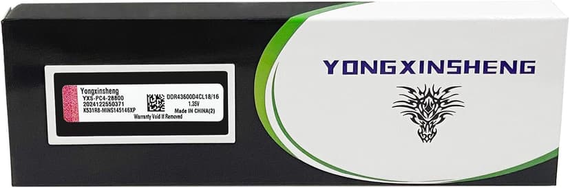 DDR4 3600MHz 16GB Desktop RAM PC4-28800 UDIMM Non-ECC Unbuffered 1.35V 288-Pin CL18 PC Computer Memory Upgrade Module Memory Support XMP 2.0 Auto Overclocking