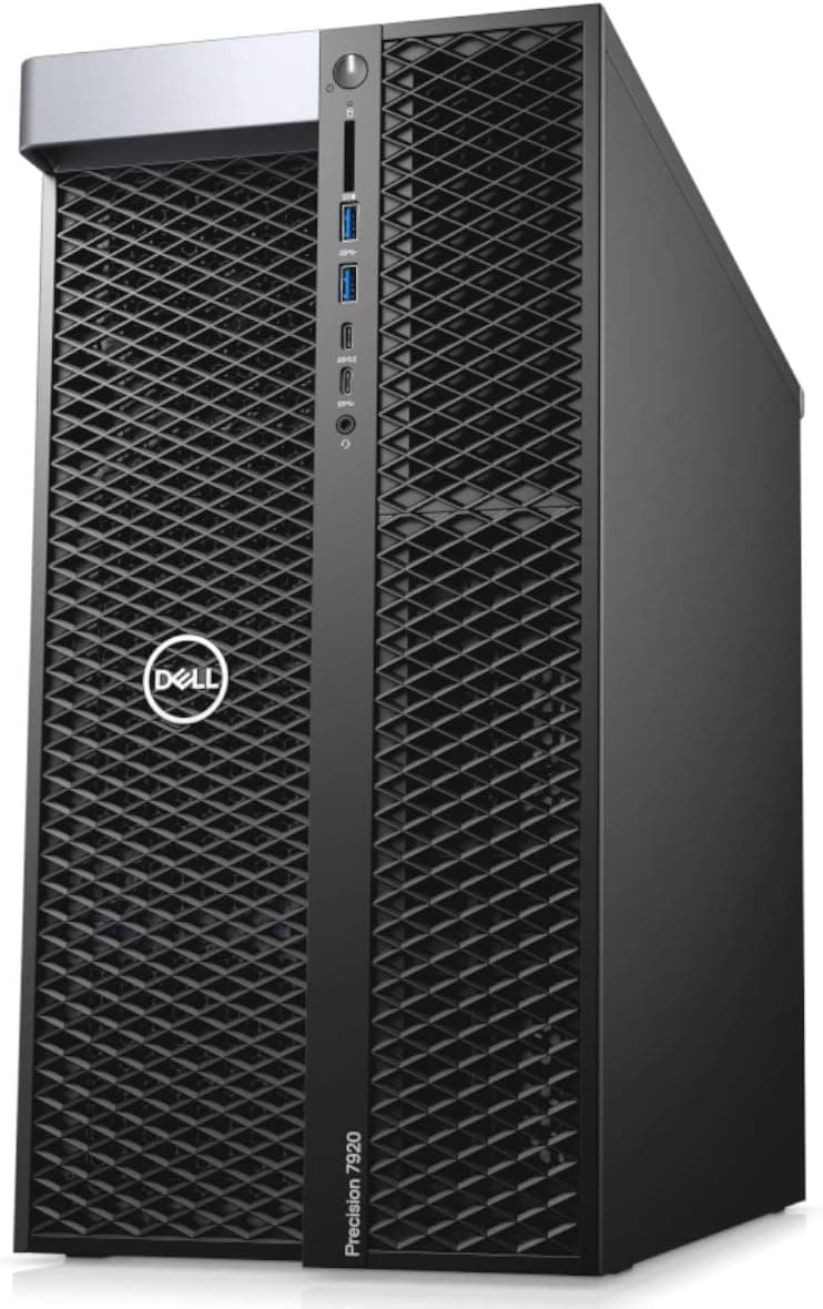 Dell Precision 7920 Tower Workstation, VR CG AI 4K Editing Rendering, 2X Intel Xeon Gold 6130 up to 3.7GHz (32-Cores), 192GB DDR4, 1TB SSD 4TB HDD, Quadro M5000 8GB, Windows 10 Pro (Renewed)