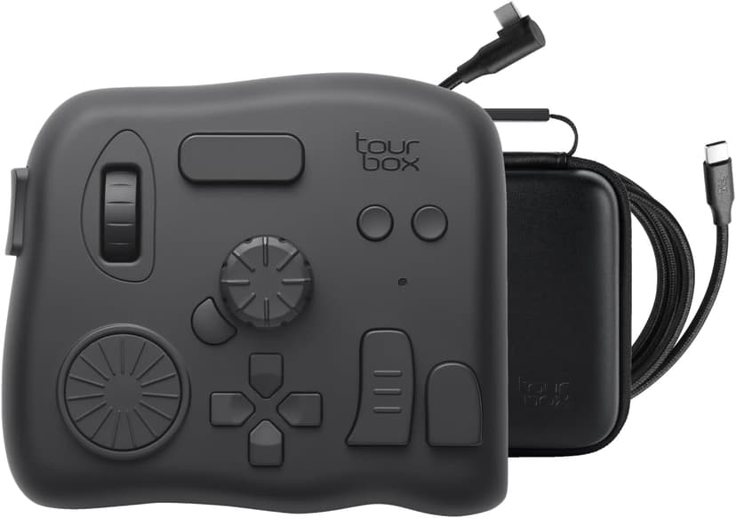 TourBox Elite, Bluetooth Controller for Video Photo Editing Color Grading, Davinci Resolve Speed Editor, MacOS/Windows, Photoshop Lightroom Premiere Final Cut Pro Programmable Keyboard