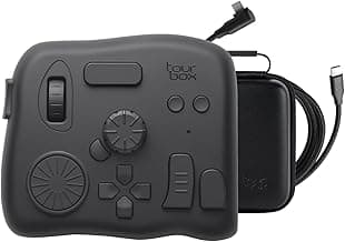 TourBox Elite, Bluetooth Controller for Video Photo Editing Color Grading, Davinci Resolve Speed Editor, MacOS/Windows, Photoshop Lightroom Premiere Final Cut Pro Programmable Keyboard