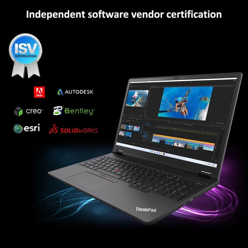 Lenovo ThinkPad P16v Gen 2 Mobile Workstation Laptop (16" 4K 100%DCI-P3, NVIDIA RTX 1000 Ada 6GB, Intel Ultra 7 155H, 64GB DDR5 RAM, 2TB SSD) 800 nits, 2 x Thunderbolt 4, 5MP IR Webcam, Win 11 Pro