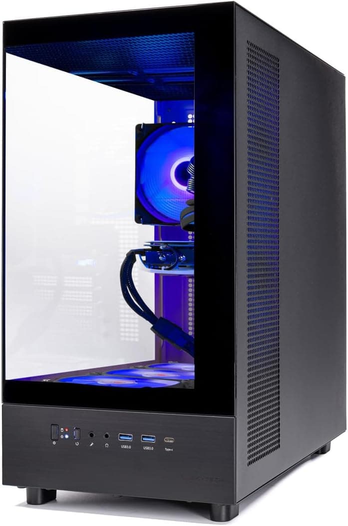 Skytech Azure Gaming PC Desktop, Ryzen 7 7700 3.8 GHz (5.3GHz Turbo), NVIDIA RTX 5060 8GB, 1TB NVMe SSD, 32GB DDR5 RAM 5200 RGB, 650W Gold PSU, Wi-Fi, Win 11