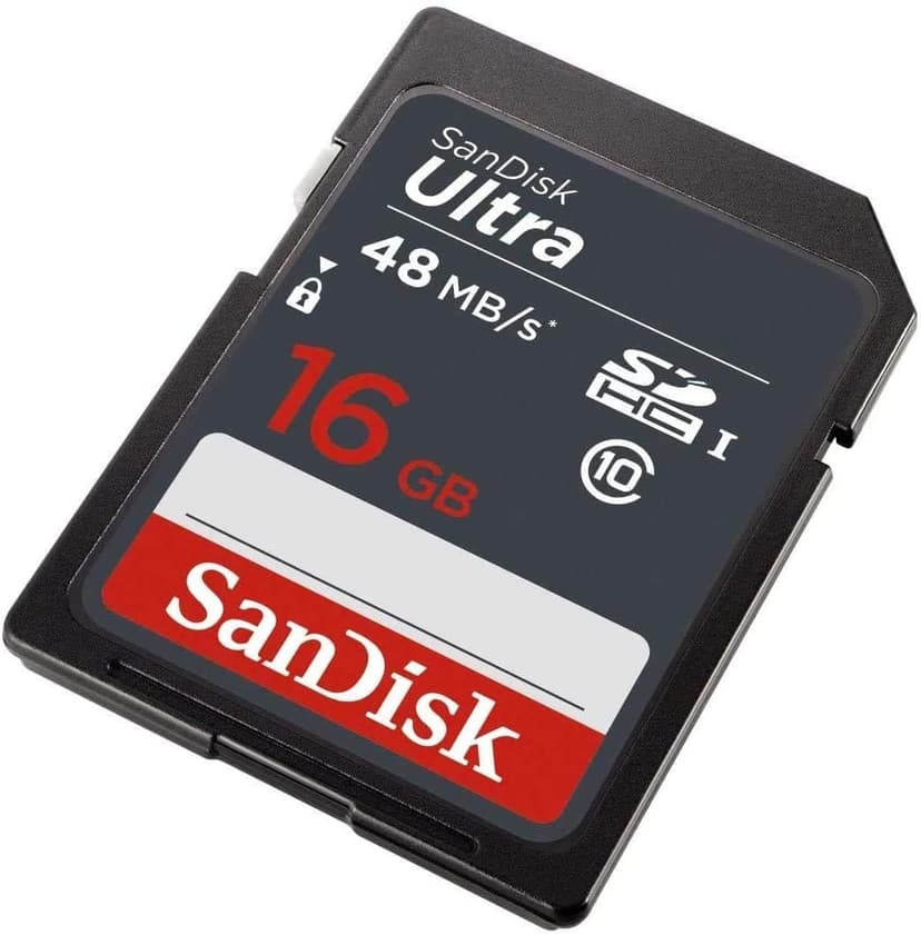 SanDisk 5 Pack Ultra 16GB SD SDHC Memory Flash Card UHS-I Class 10 Read Speed up to 48MB/s 320X SDSDUNB-016G-GN3IN Wholesale Lot + (5 Cases)